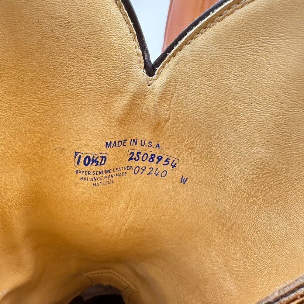 Nocona American Classics Men’s 10.5 D Tan Leather Made in USA Cowboy Boot - Picture 10 of 13